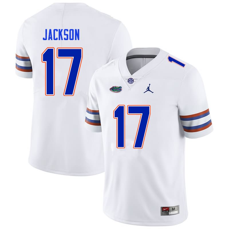 NCAA Florida Gators Kahleil Jackson Men's #17 Nike White Stitched Authentic College Football Jersey DJA8064DD